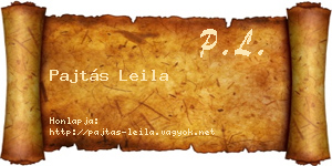 Pajtás Leila névjegykártya